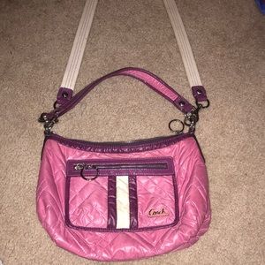 Pink Coach crossbody bag